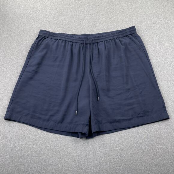 Nordstrom Drawstring Waist Shorts Womens 2X Navy Blue Pull On 6" Stretch Waist - Picture 11 of 11